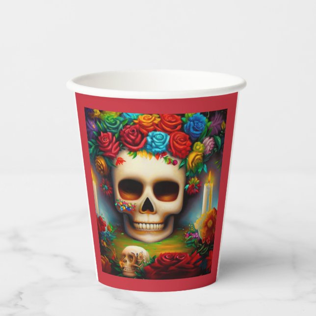 Vasos De Papel Día de los Muertos de Ofendra 7 (Anverso)
