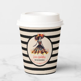 Vasos De Papel Día de los muertos por la caída del azúcar