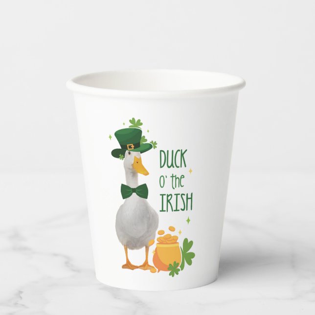 Vasos De Papel Día de los Sta Patrones Irlandeses (Anverso)
