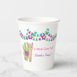 Vasos De Papel Día de nacimiento del niño de la cactus púrpura ro