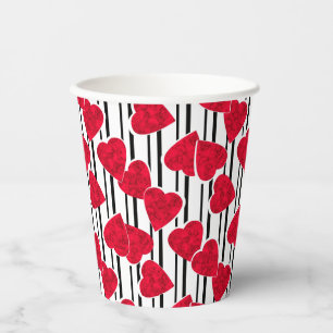 Vasos De Papel Día de San Valentín