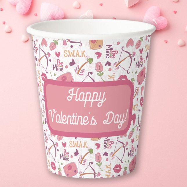 Vasos De Papel Día de San Valentín de corte (Subido por el creador)
