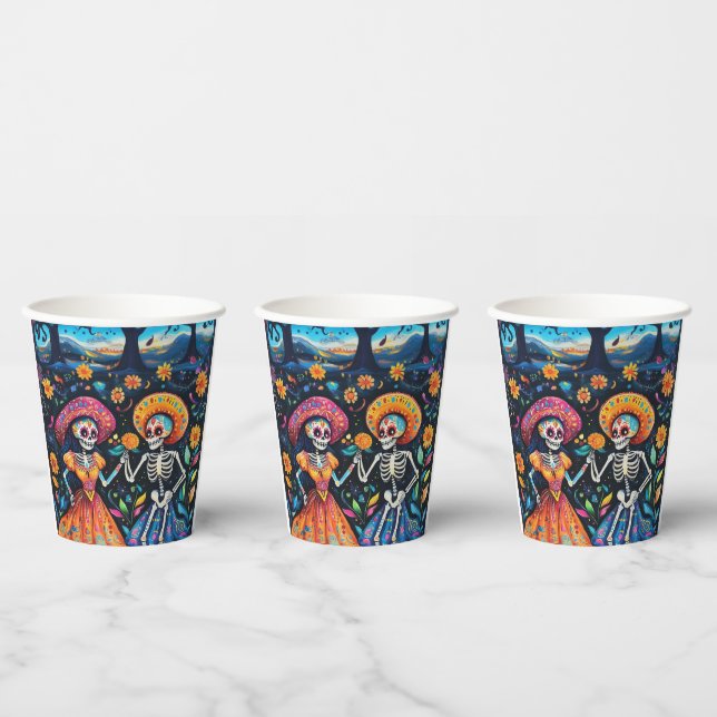 Vasos De Papel Día del diseño colorido muerto (Multi)