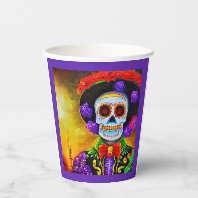 Vasos De Papel Día del Muerto 1 (Anverso)