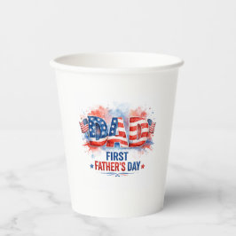 Vasos De Papel Día del Padre Patriótico
