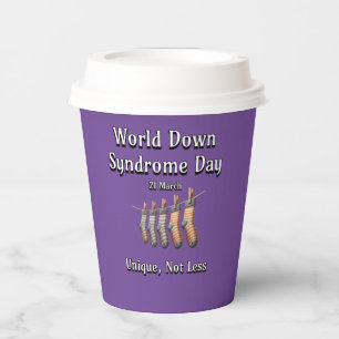 Vasos De Papel Día Mundial del Síndrome de Down. No menos