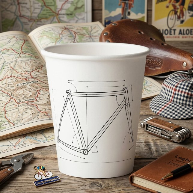 Vasos De Papel Diagrama de geometría de cuadro de bicicleta  (Subido por el creador)