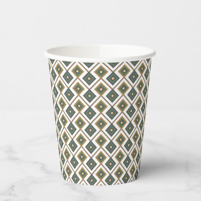 Vasos De Papel Diamante en verde (Izquierda)