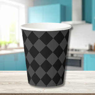 Vasos De Papel Diamantes negros y húmedos - Elegantes y sin tiemp