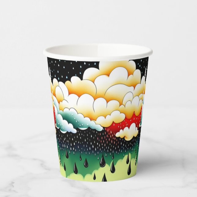 Vasos De Papel Días lluviosos (Izquierda)