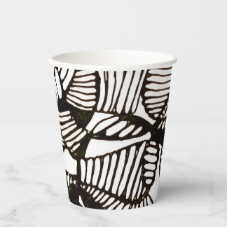 Vasos De Papel Dibujo abstracto de garabatos con bolígrafo