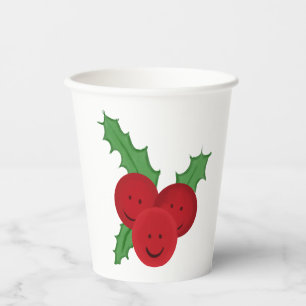 Vasos De Papel Dibujo de Navidades huecas y sonrientes