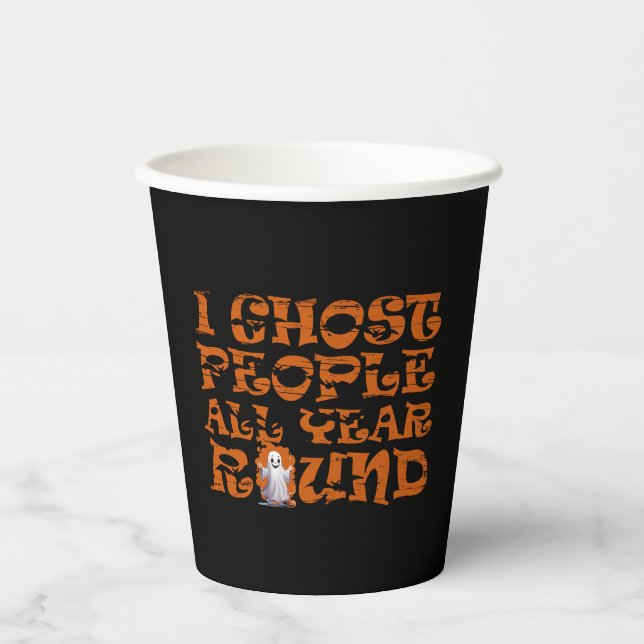 Vasos De Papel Dicho divertido de Halloween (Anverso)