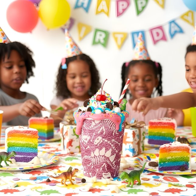 Vasos De Papel Dino Dig rosa (Subido por el creador)