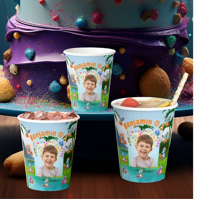 Vasos De Papel Dino Fiesta Papel Cup Niños Fiesta de cumpleaños (Subido por el creador)