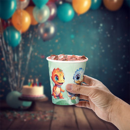 Vasos De Papel Dino Roar Birthday Bash Fiesta