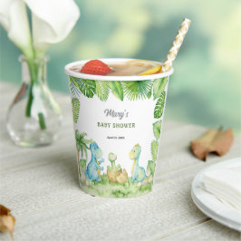 Vasos De Papel Dinosaur Baby Shower