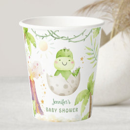 Vasos De Papel Dinosaur Baby Shower Gender Neutral Dino