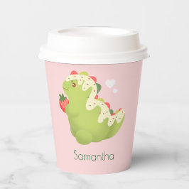 Vasos De Papel Dinosaur de Matcha de Fresa