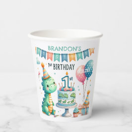 Vasos De Papel Dinosaur Dino Fiesta de cumpleaños 1