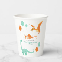 Vasos De Papel Dinosaur Stomp Chomp Rawr Niño de fiesta de cumple