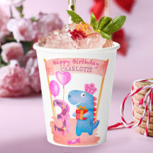 Dinosaurio Cute Girly Personalizado 3 Años Cumplea