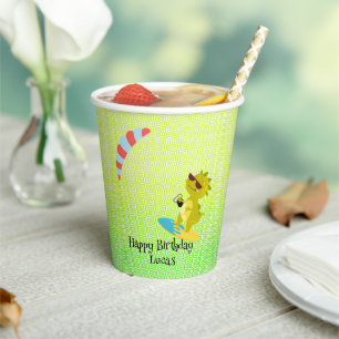 Vasos De Papel Dinosaurios divertidos niños fiestas de la escuela