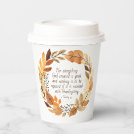 Vasos De Papel Dios creó el bien | Wreath de Acción de Gracias | 