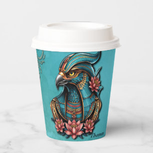 Vasos De Papel Dios del Halcón Egipcio.