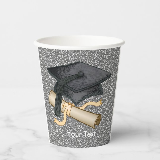 Vasos De Papel Diploma de título de graduación (Anverso)