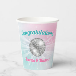 Vasos De Papel Disco Ball Baby Shower Groovy