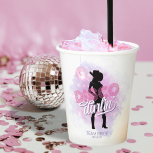 Vasos De Papel Disco Darlin' Equipo de Despedida de Soltera Novia