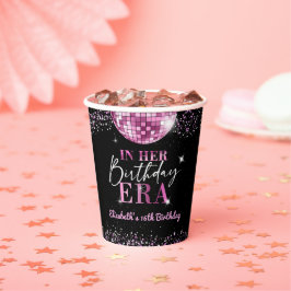 Vasos De Papel Disco rosa en mi cumpleaños