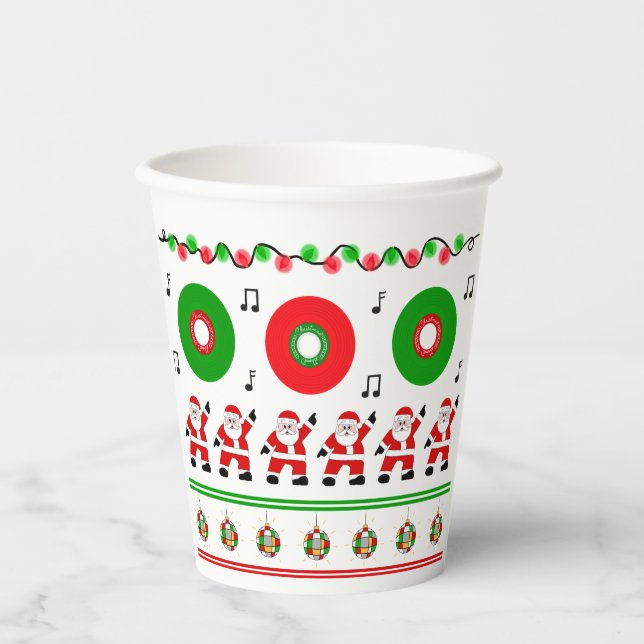 Vasos De Papel Disco Santa (Anverso)