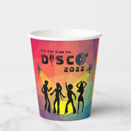 Vasos De Papel Discoteca, pista de baile, retro, multicolor