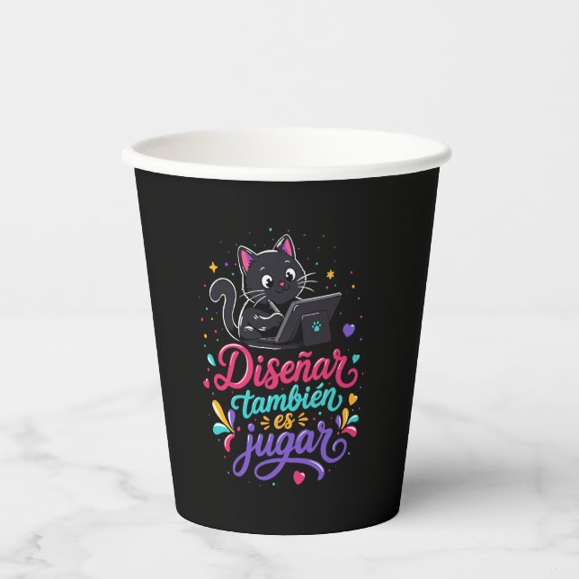 Vasos De Papel Diseñar también es jugar (Anverso)