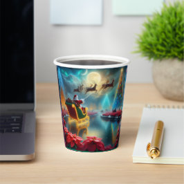 Vasos De Papel Diseñe su Navidad personalizada y única
