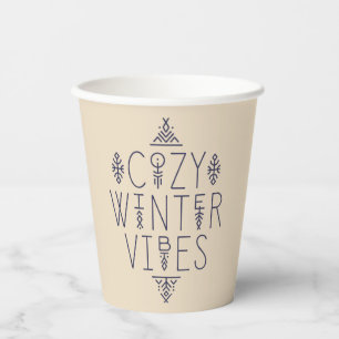 Vasos De Papel Diseño acogedor de vibraciones de invierno