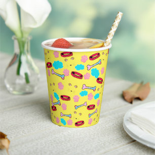 Vasos De Papel Diseño cutáneo de collar y hueso