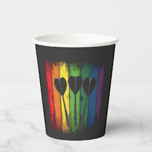 Vasos De Papel Diseño de arte moderno con colores LGBTQ Vintage