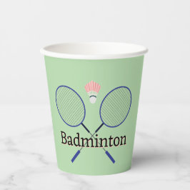 Vasos De Papel Diseño de Badminton