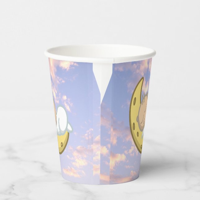 Vasos De Papel Diseño de bebé lunar (Derecha)
