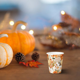 Vasos De Papel Diseño de Bouquet de calabaza de otoño