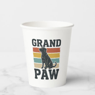 Vasos De Papel Diseño de camiseta Abuelo Perro Vintage Pata Grand