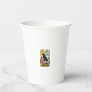 Vasos De Papel Diseño de camiseta de chica pastor alemán amante d