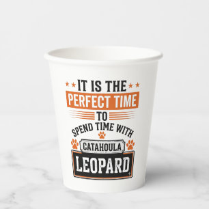 Vasos De Papel Diseño de camiseta de época de perro leopardo Cata