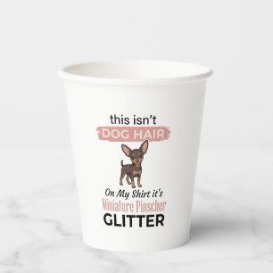 Vasos De Papel Diseño de camiseta divertida para perro Pinscher M