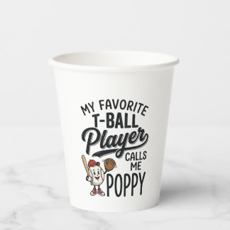Vasos De Papel Diseño de camiseta Me llaman Poppy jugador favorit