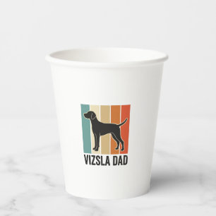 Vasos De Papel Diseño de camiseta para papá de Vizsla vintage ama