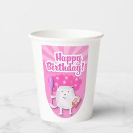 Vasos De Papel Diseño de Celebración de Cumpleaños Feliz